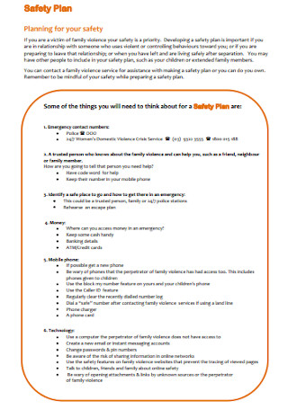 50+ SAMPLE Safety Plan Templates in PDF | MS Word