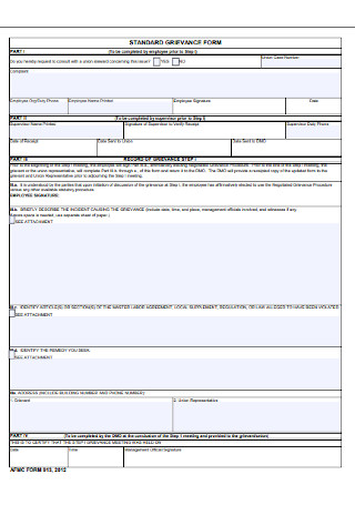 50+ SAMPLE Grievance Forms in PDF | MS Word