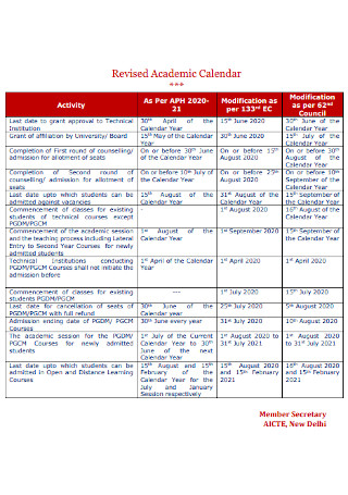 31+ FREE Academic Calendar Samples to Download