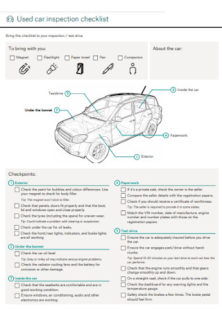 10+ FREE Car Inspection Checklist Samples to Download