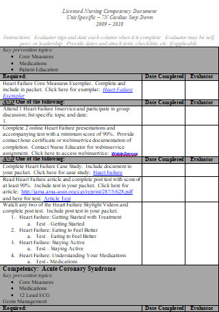 21+ FREE Nursing Competency Checklist Samples to Download