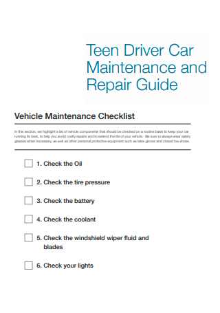 8+ FREE Car Maintenance Checklist Samples to Download