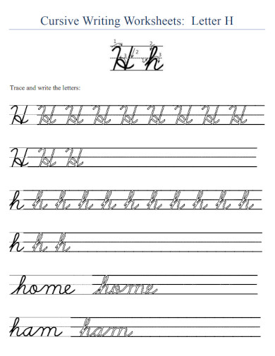 21+ FREE Cursive Writing Worksheet Samples to Download