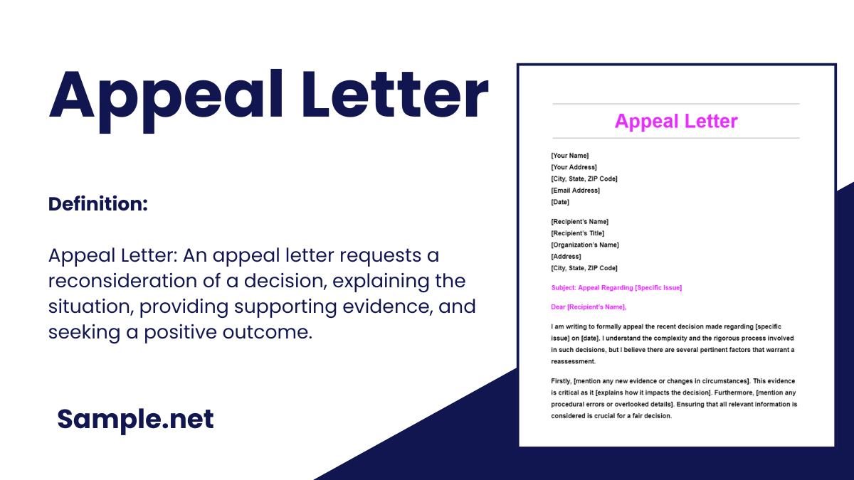 FREE 61+ Appeal Letter Samples, PDF, MS Word, Google Docs, Apple Pages