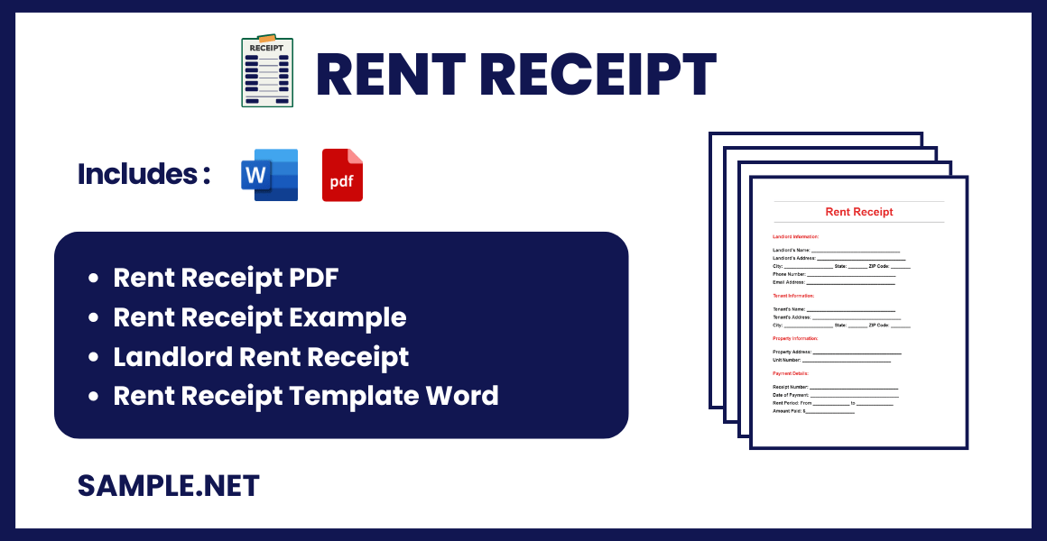 FREE 39+ Rent Receipt Samples, PDF, MS Word, Illustrator, Google Docs