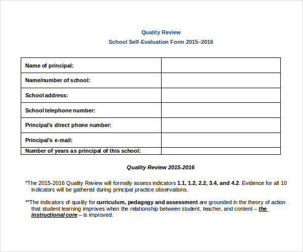 FREE 12+ Sample Self Evaluation Forms in PDF MS Word Excel