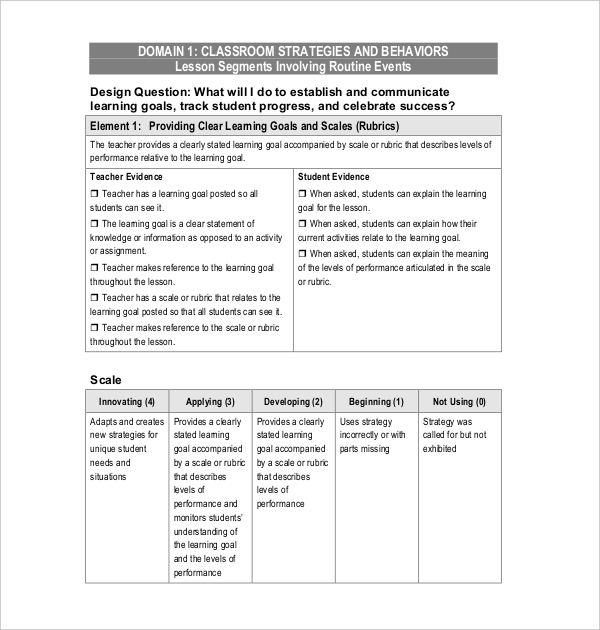 18+ Sample Teacher Evaluation Forms Sample Forms