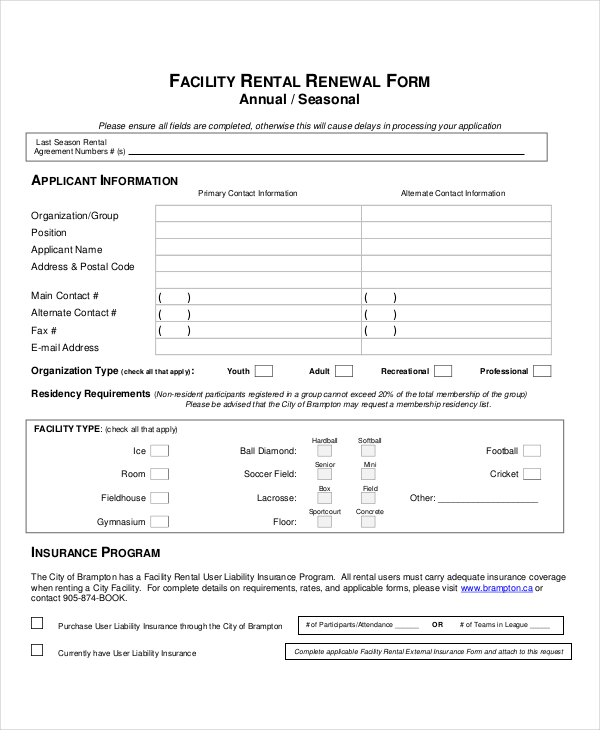 FREE 10+ Sample Lease Renewal Forms in PDF MS Word
