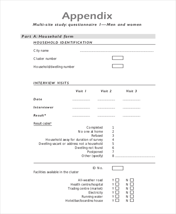 FREE 13+ Sample Questionnaire Survey Forms in PDF Excel Word
