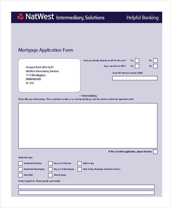 FREE 10+ Sample Mortgage Application Forms in MS Word PDF
