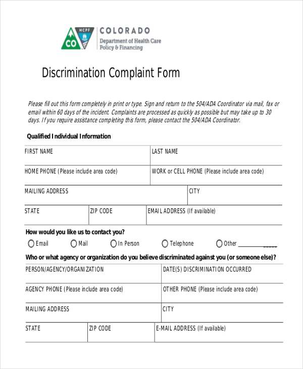 FREE 23+ Sample Complaint Forms in PDF MS Word Excel