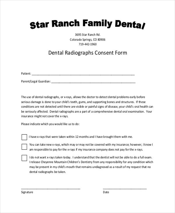 FREE 11+ Sample Dental Consent Forms in PDF Word