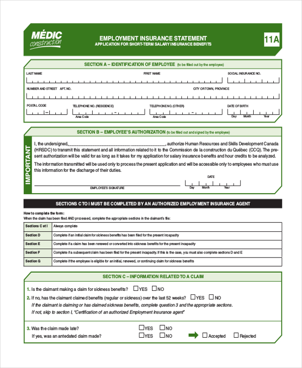 FREE 27+ Sample Employment Forms in PDF MS Word Excel