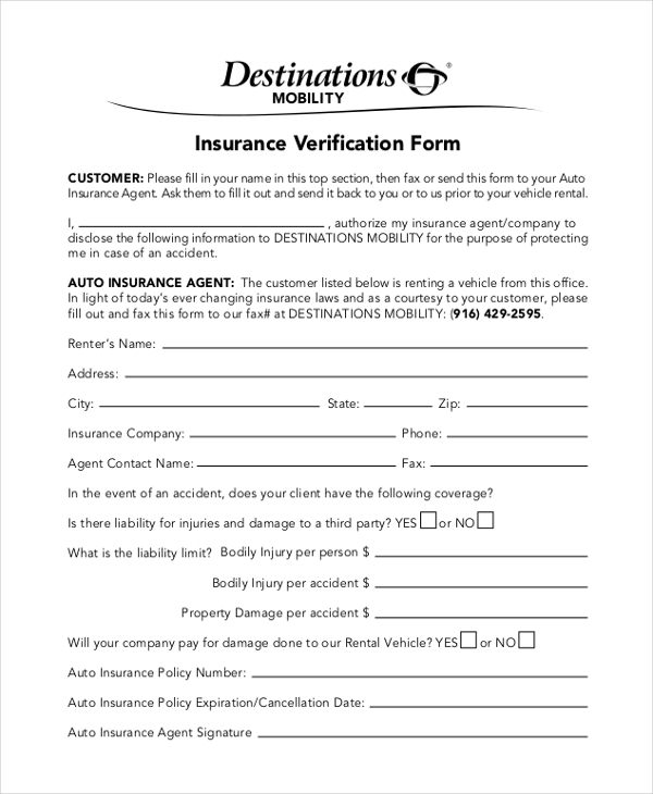 FREE 23+ Sample Verification Forms in PDF Word Excel