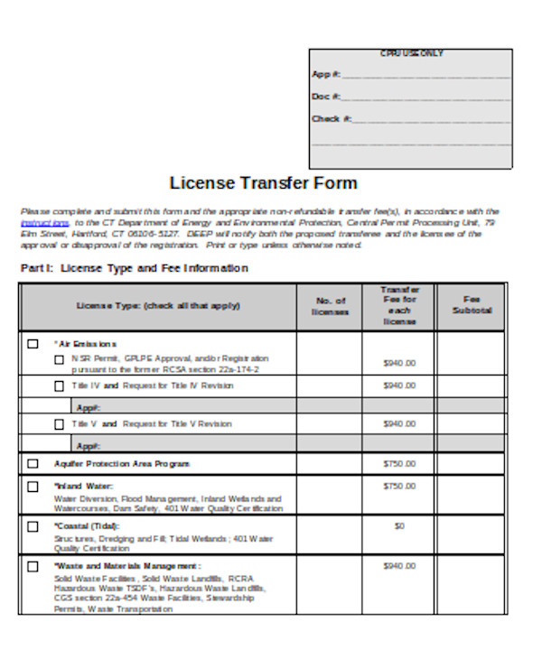 FREE 23+ Sample Transfer Forms in PDF Excel Word