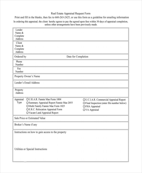 FREE 8+ Sample Land Appraisal Forms in MS Word PDF