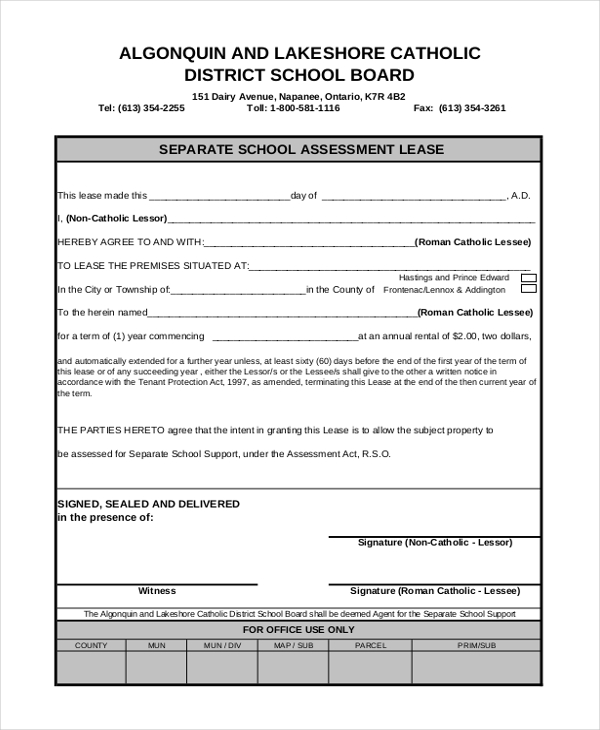 FREE 23+ Sample Lease Forms in PDF Excel Word