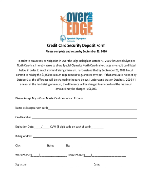 FREE 11+ Sample Security Deposit Forms in PDF MS Word
