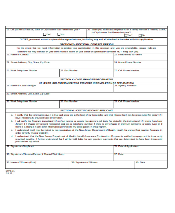 FREE 10+ Sample Health Insurance Forms in PDF Word