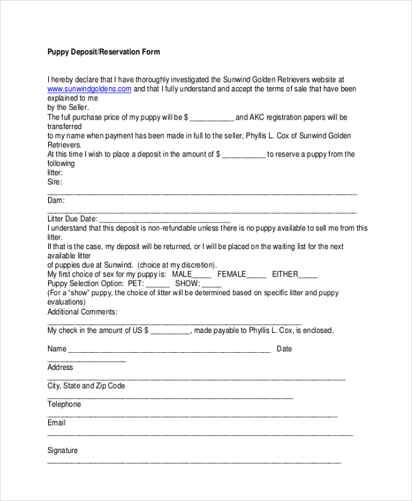 FREE 18+ Sample Deposit Forms in PDF Excel Word