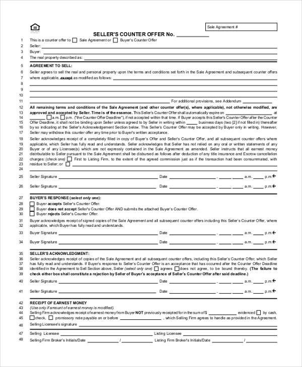 FREE 8+ Sample Real Estate Offer Forms in PDF Word