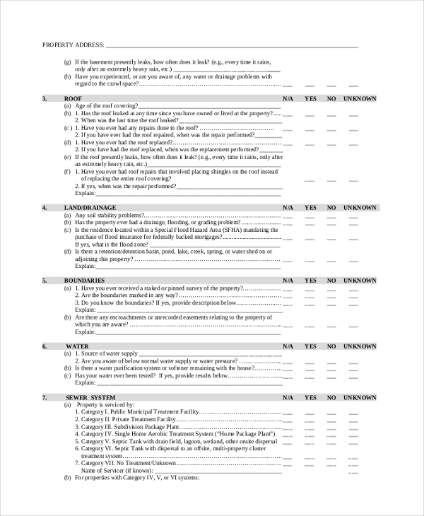FREE 10+ Sample Real Estate Disclosure Forms in PDF MS Word