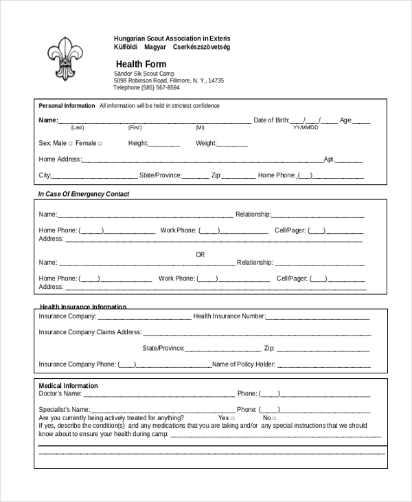 Medical Form A And B Bsa at David Greenfield blog(09)