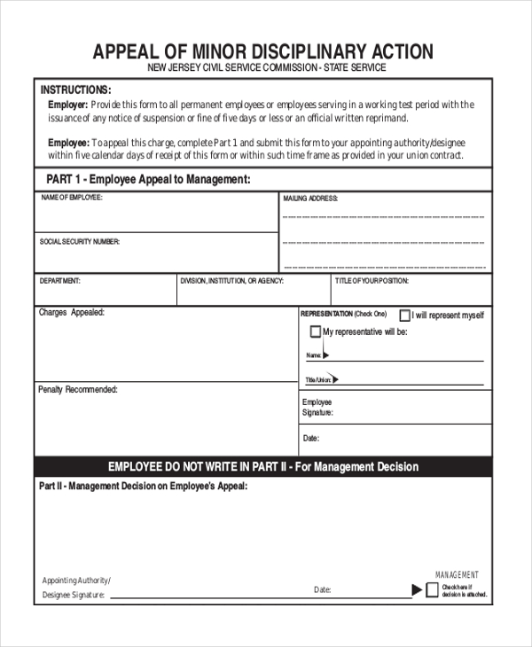 FREE 10+ Sample Disciplinary Action Forms in PDF MS Word