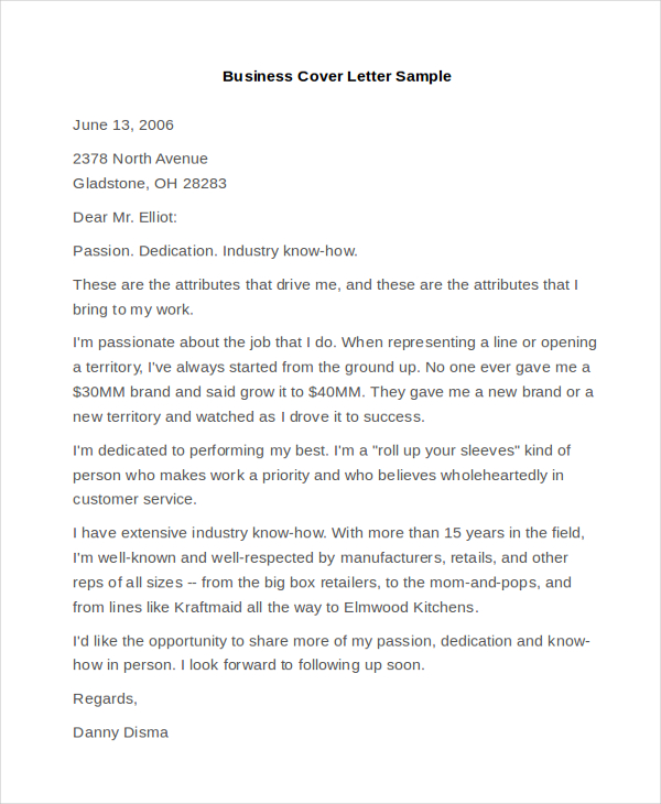 FREE 9+ Sample Business Letters in PDF MS Word