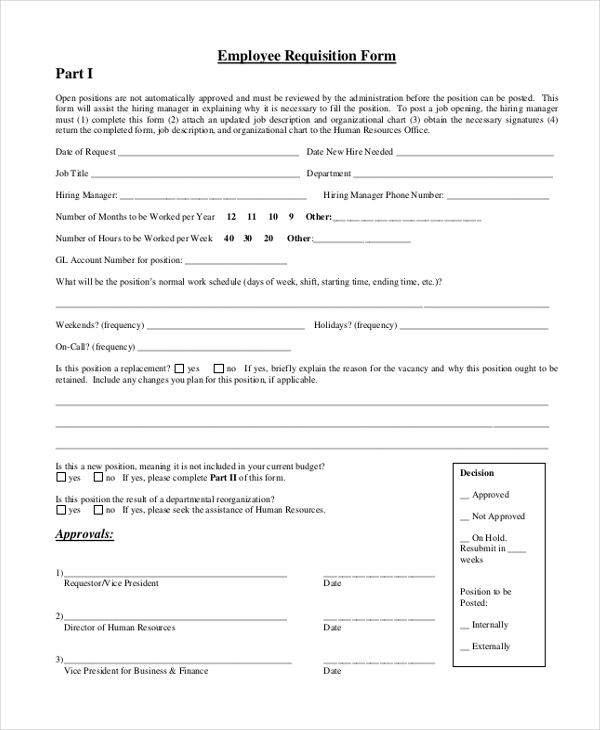 FREE 10+ Sample Requisition Forms in MS Word PDF Excel