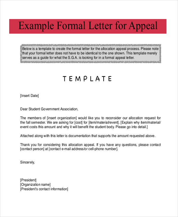 FREE 9+ Sample Formal Letters in PDF Excel MS Word