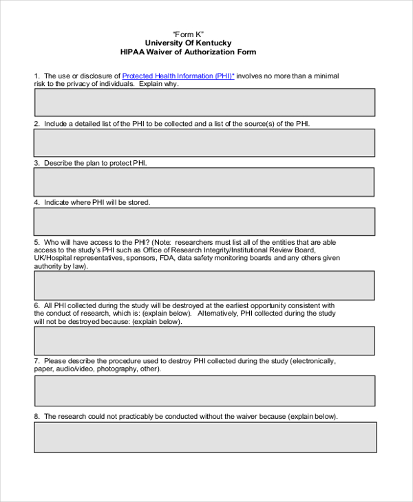 FREE 11+ Sample HIPAA Forms in PDF MS Word