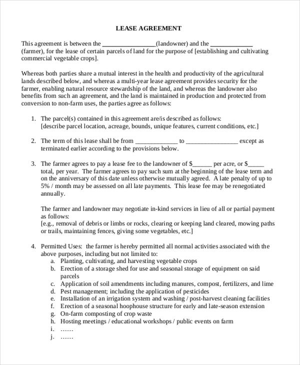 FREE 10+ Simple Lease Agreement Forms in PDF MS Word