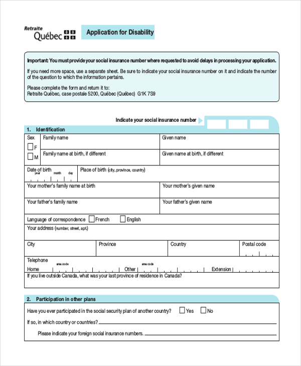 FREE 8+ Sample Social Security Application Forms in PDF
