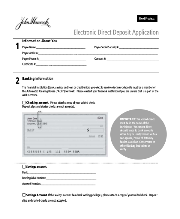 FREE 12+ Direct Deposit Form Samples in PDF MS Word Excel
