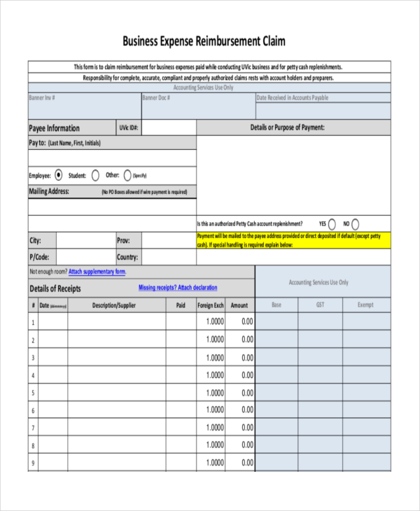 FREE 7+ Accounting Expense Forms & Samples in MS Word PDF