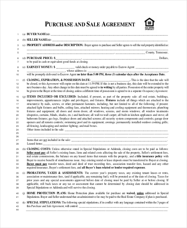 FREE 7+ Sample House Agreement Forms in PDF MS Word