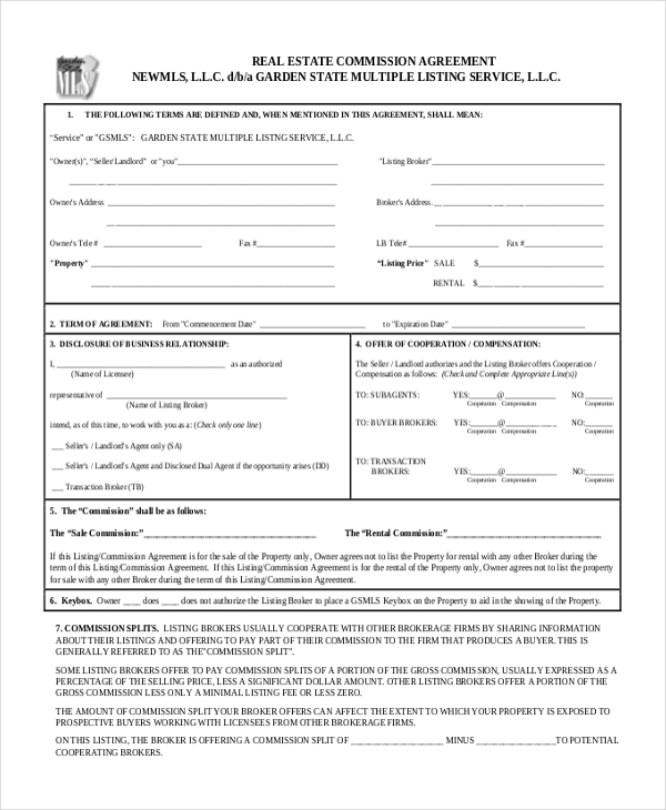 FREE 7+ Sample Real Estate Agreement Sample Forms in MS Word PDF