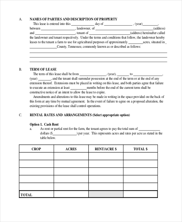 FREE 9+ Sample Land Agreement Forms in PDF MS Word