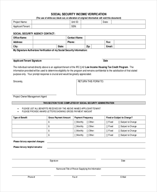 FREE 10+ Sample Verification Forms in PDF MS Word