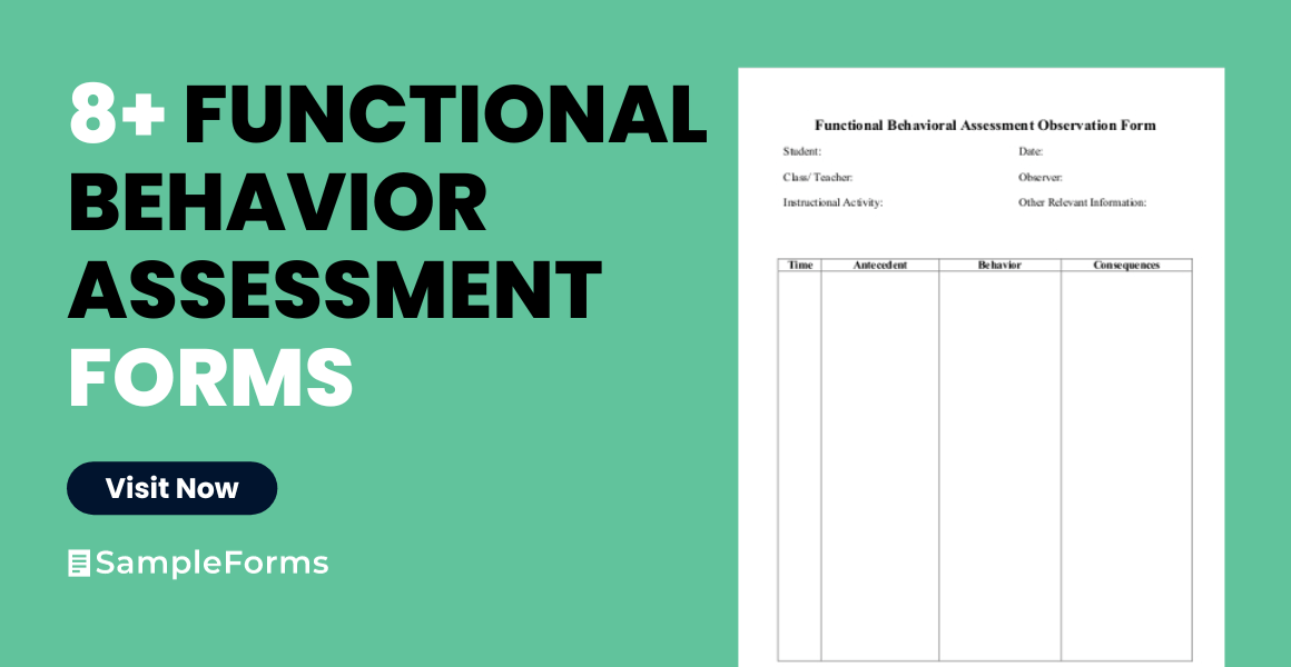 FREE 8+ Sample Functional Behavior Assessment Forms in MS Word | PDF