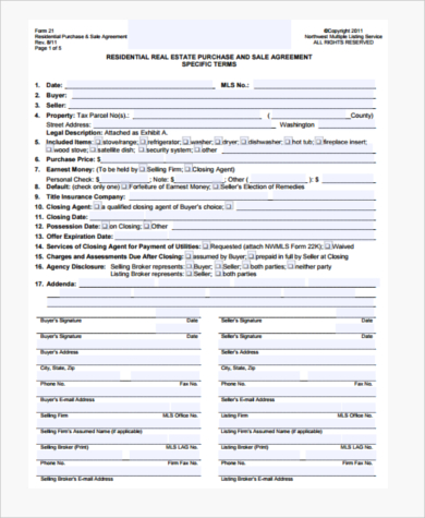 FREE 7+ Sample Home Purchase Agreements in PDF | MS Word