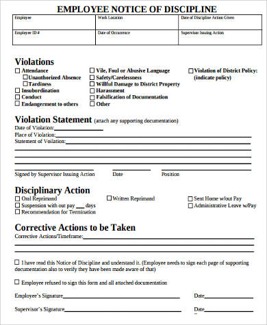 The written warning has more value because it also serves as a record that the employee was warned before. Free 9 Sample Written Warning Forms In Pdf Ms Word