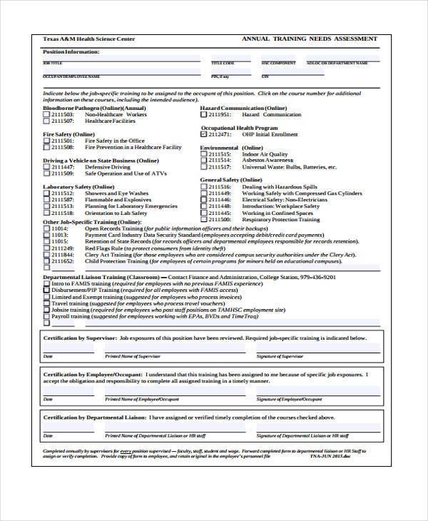 FREE 29+ Sample Assessment Form Samples in MS Word PDF Excel
