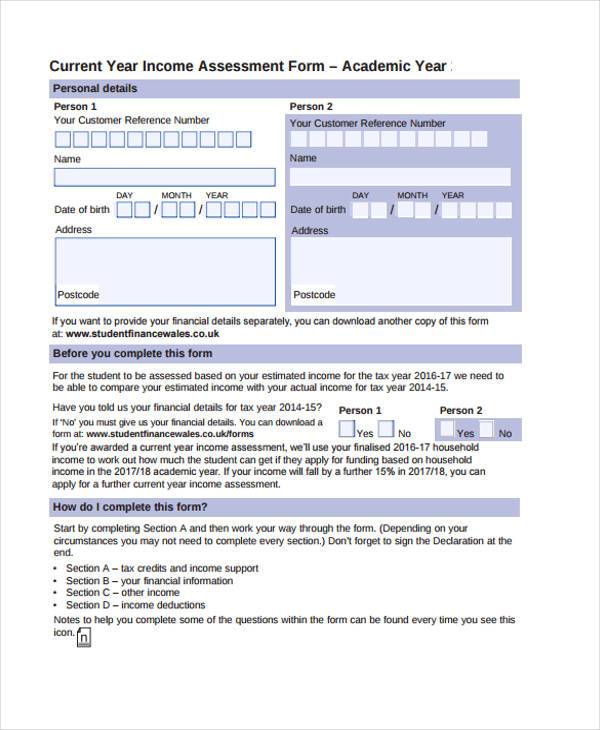 FREE 8+ Assessment Form Samples in PDF MS Word