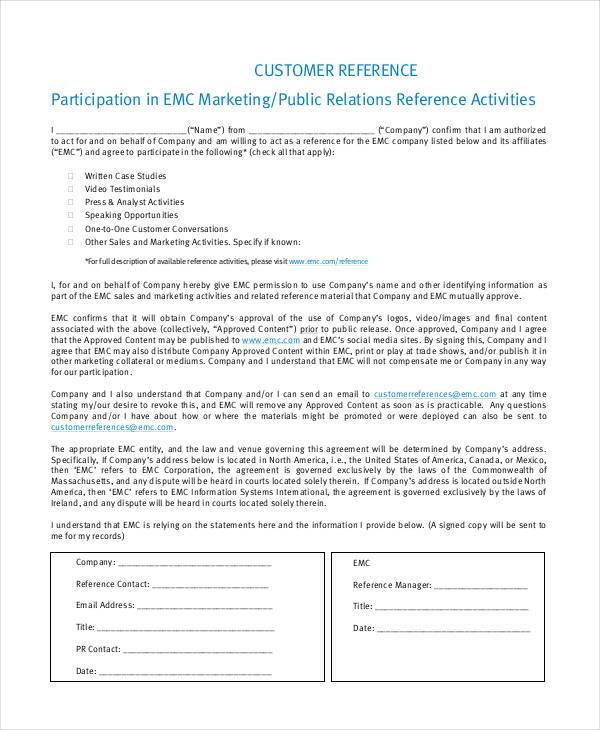 FREE 9+ Sample Reference Release Forms in PDF MS Word