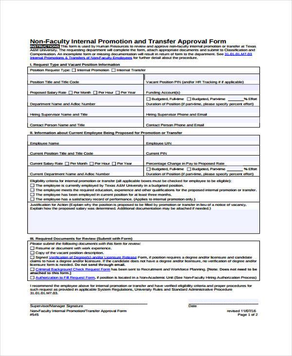 FREE 10+ Sample Employee Promotion Forms in PDF MS Word Excel FREE 10+ Sample Employee Promotion Forms in PDF MS Word Excel