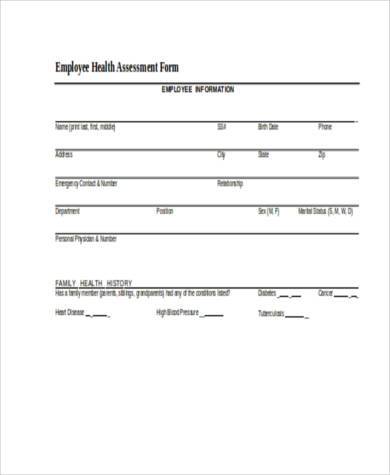 FREE 7+ Sample Employment Physical Forms in PDF | MS Word