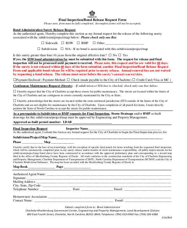 FREE 9+ Bond Release Forms in PDF MS Word