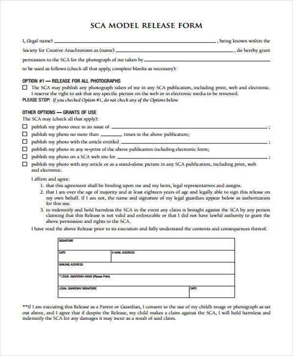 FREE 8+ Model Release Forms in PDF MS Word